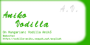 aniko vodilla business card